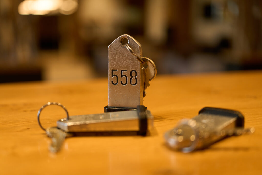 Check-out picture with room keys
