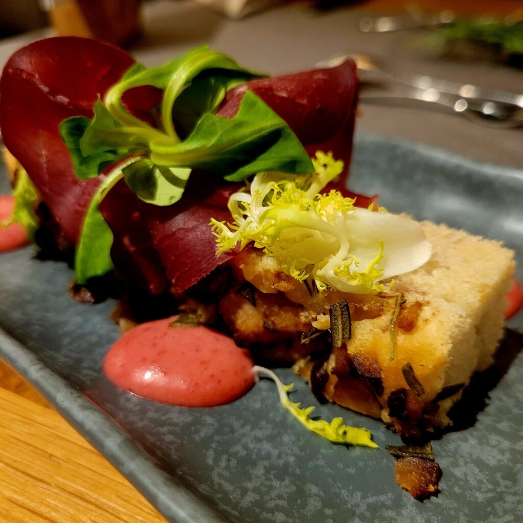 Vorspeise mit Rote Bete aus dem Abendmenü von DIE GAMS