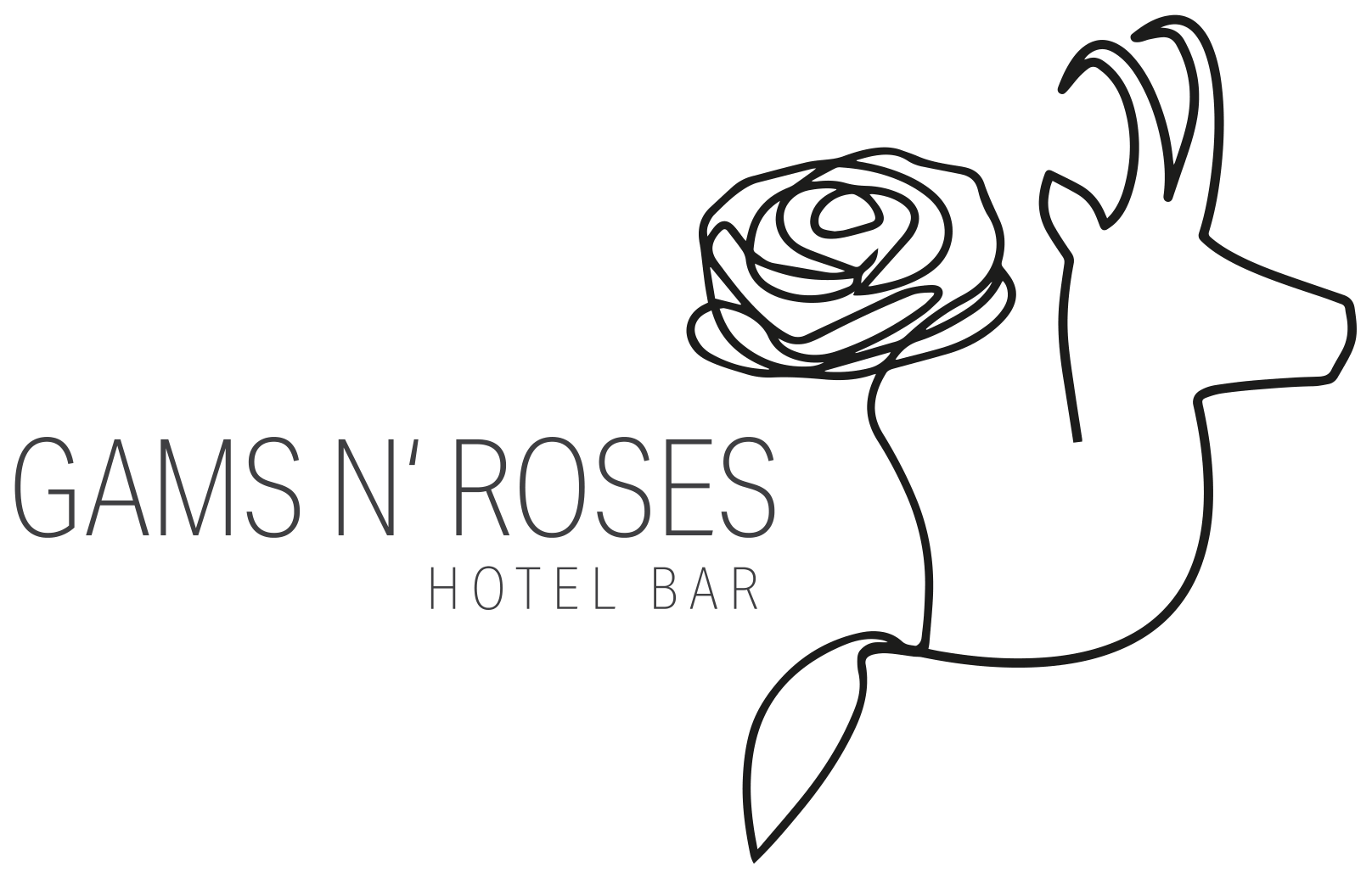 Logo der Hotelbar Gams N' Roses im DIE GAMS