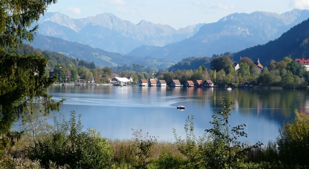 Großer Alpsee bei Immenstadt im Allgäu, Blick von Norden